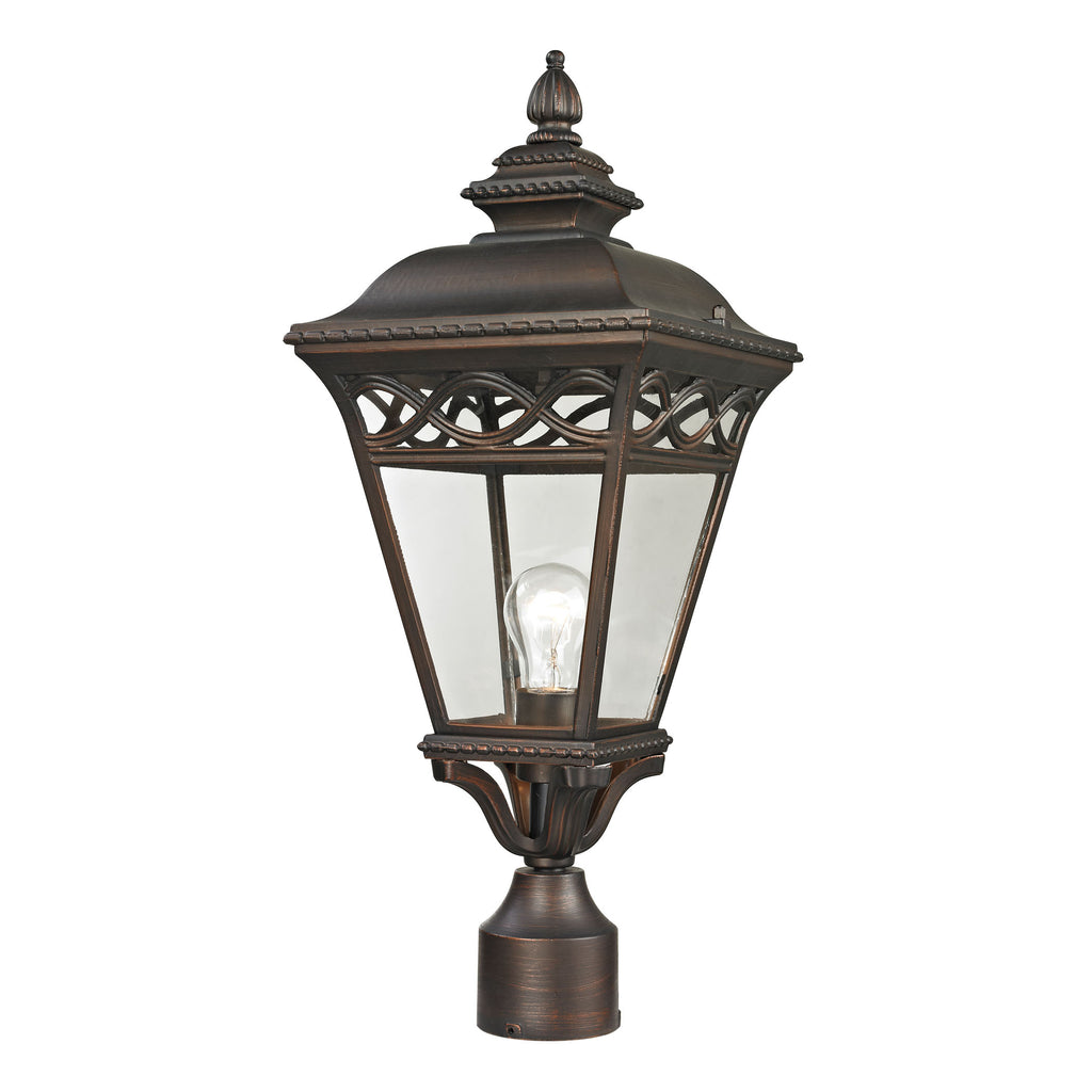 Mendham 1 Light Outdoor Post Lamp In Hazelnut Bronze