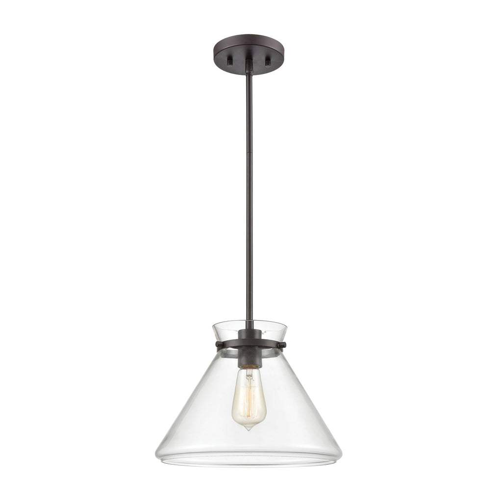 Mickley 1-Light Mini Pendant in Oil Rubbed Bronze with Clear Glass