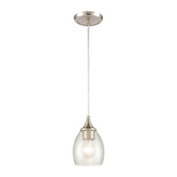 Miranda 5'' Wide 1-Light Mini Pendant - Satin Nickel