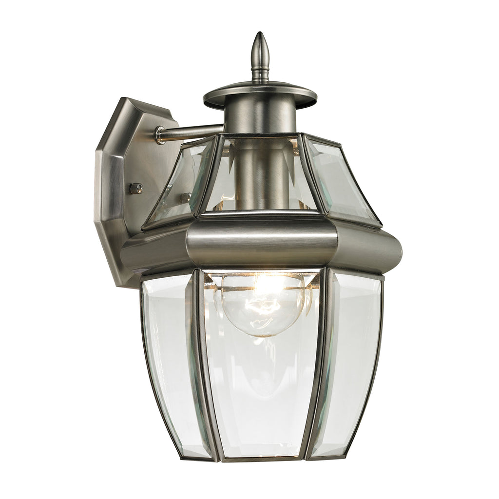 Ashford 1 Light Outdoor Wall Sconce In Antique Nickel