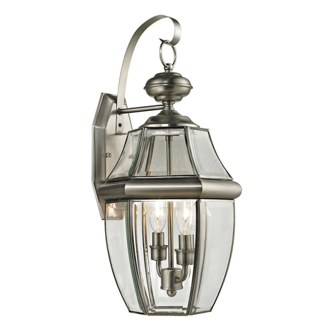 Ashford 2 Light Outdoor Wall Sconce In Antique Nickel