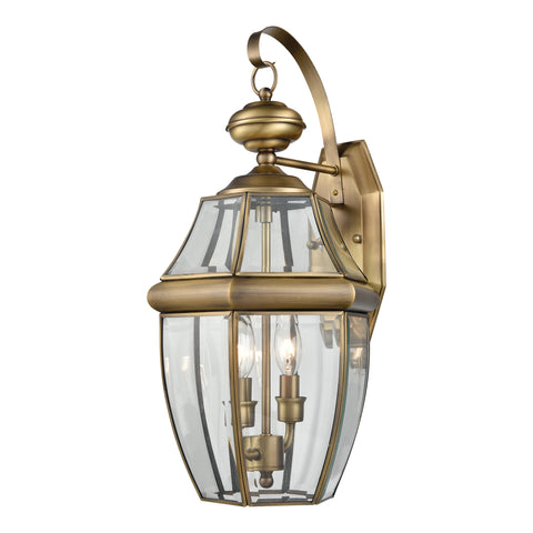 Ashford 2-Light Coach Lantern in Antique Brass - Medium                                              