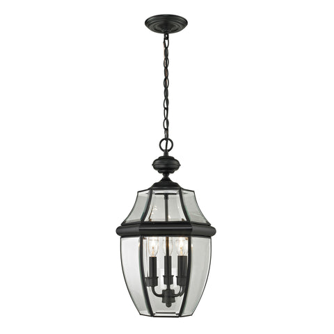 Ashford 3 Light Outdoor Pendant In Black