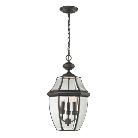 Ashford 3 Light Exterior Hanging Lantern In Oil Rubbed Bronze