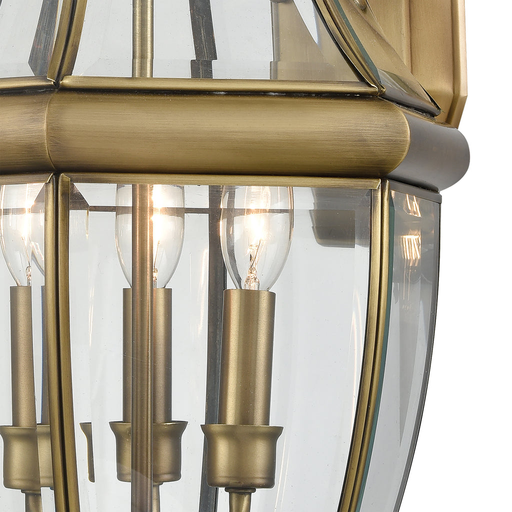 Ashford 12'' High 3-Light Outdoor Sconce - Antique Brass