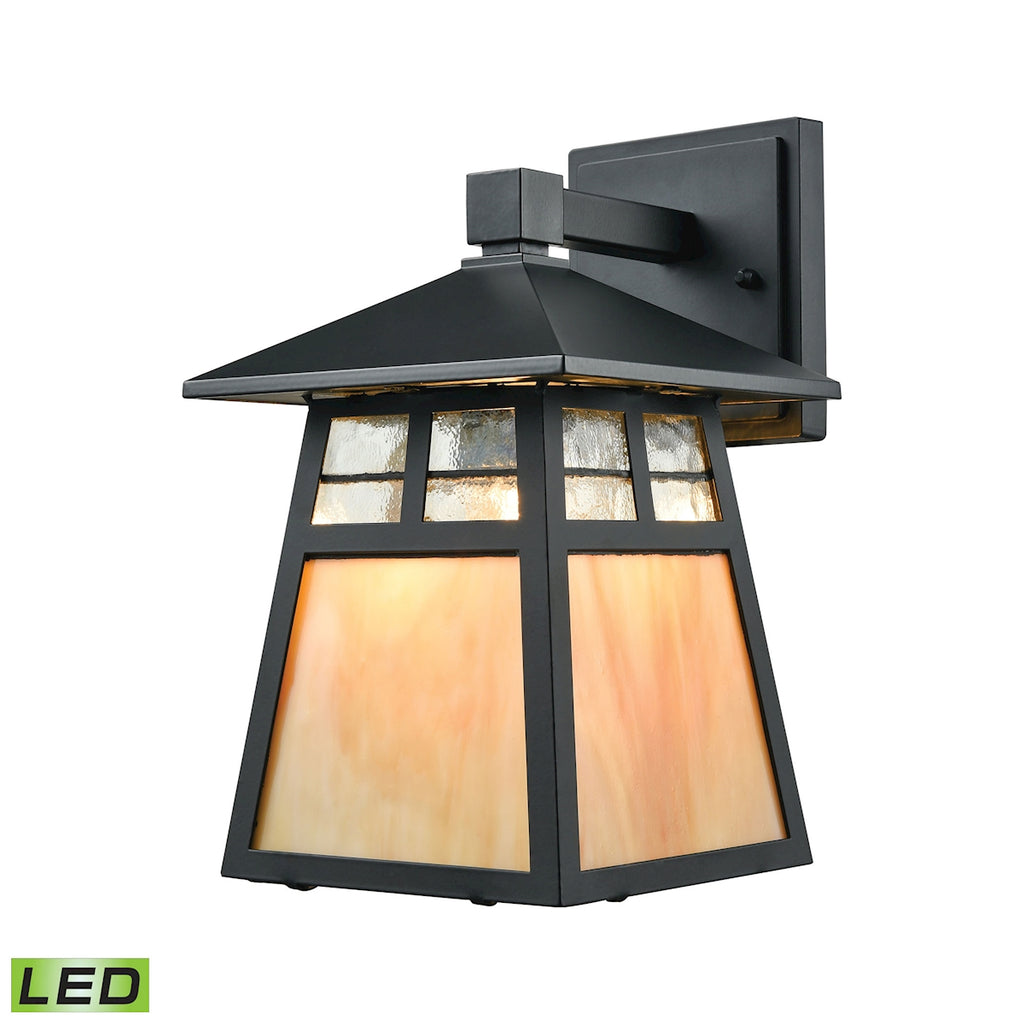 Cottage 1 Light LED Outdoor Wall Sconce in Matte Black