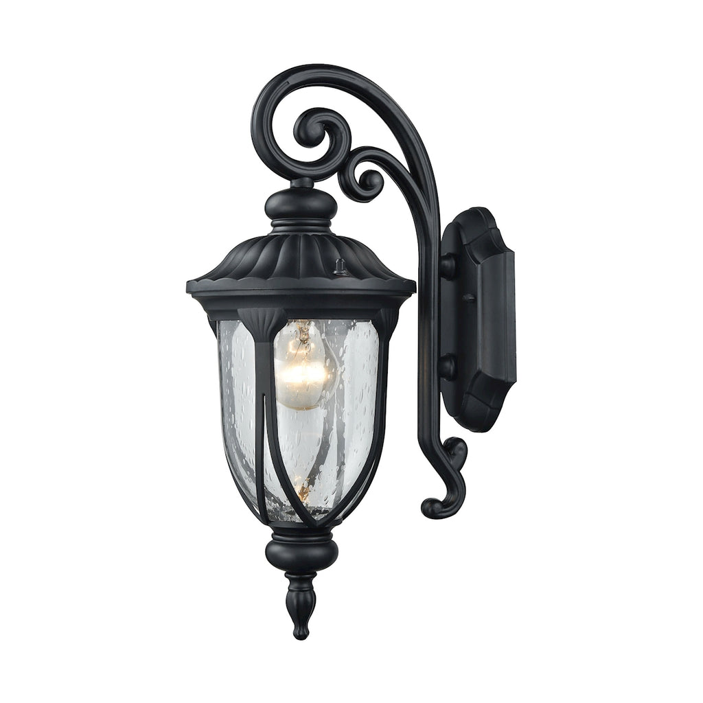 Derry Hill 1 Light Outdoor Wall Sconce in Matte Black
