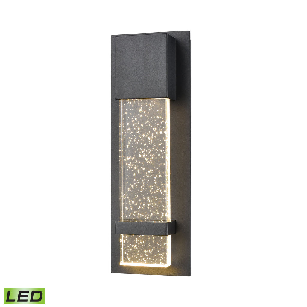 Emode 1-Light Sconce in Matte Black with Seeded Crystal