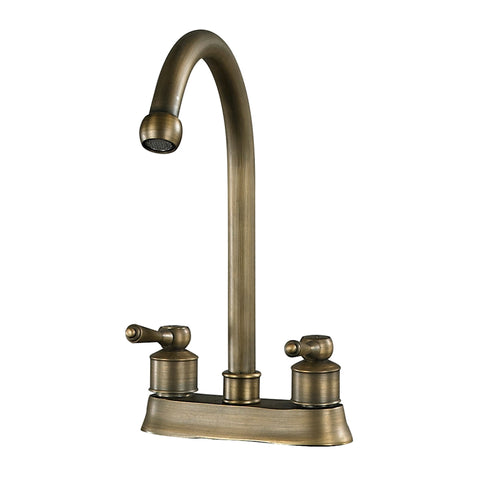 9.5" 2 HANDLE CENTRE SET ANTIQUE BRASS FAUCET