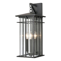 Oak Park 22'' High 3-Light Outdoor Sconce - Matte Black