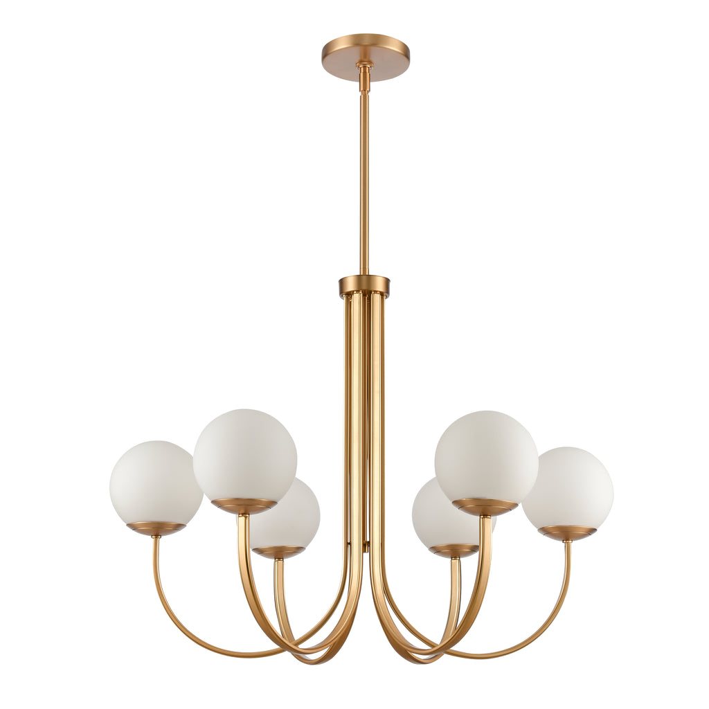 Caroline 32'' Wide 6-Light Chandelier - Brushed Gold