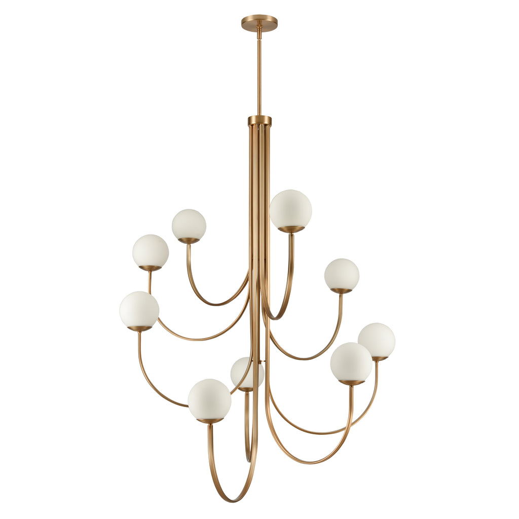 Caroline 44'' Wide 9-Light Chandelier - Brushed Gold