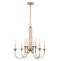 Cecil 28'' Wide 8-Light Chandelier - Natural Brass