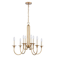 Cecil 28'' Wide 8-Light Chandelier - Natural Brass