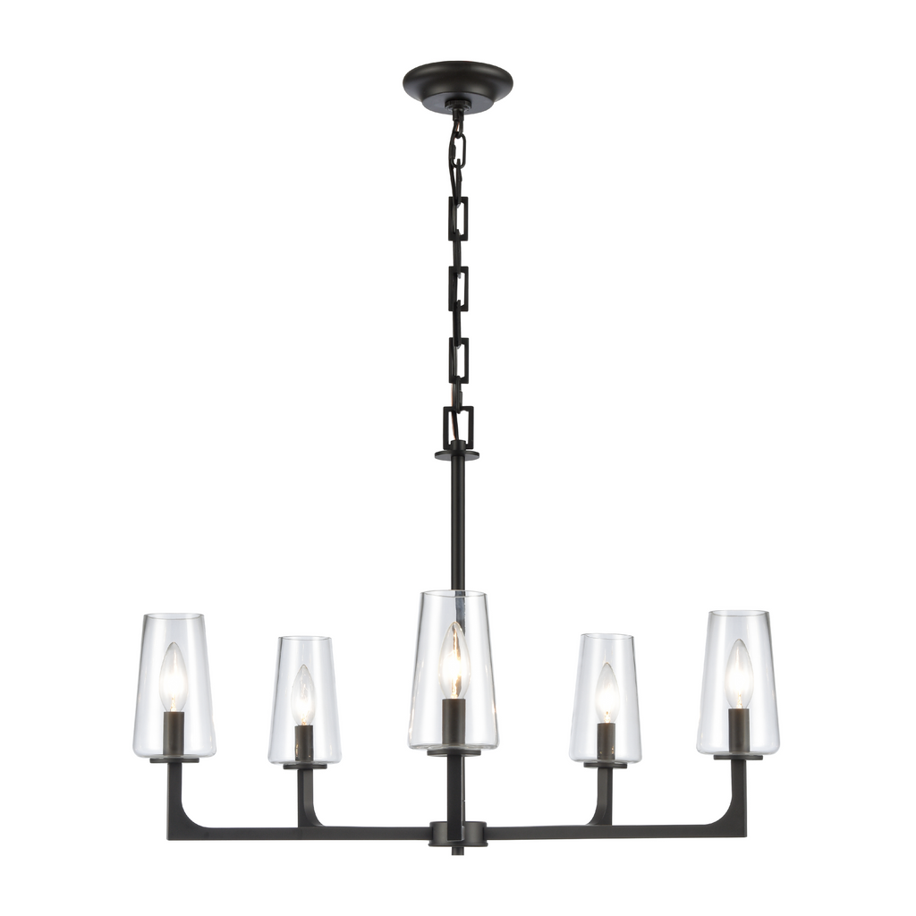 Fitzroy 28'' Wide 5-Light Chandelier - Matte Black