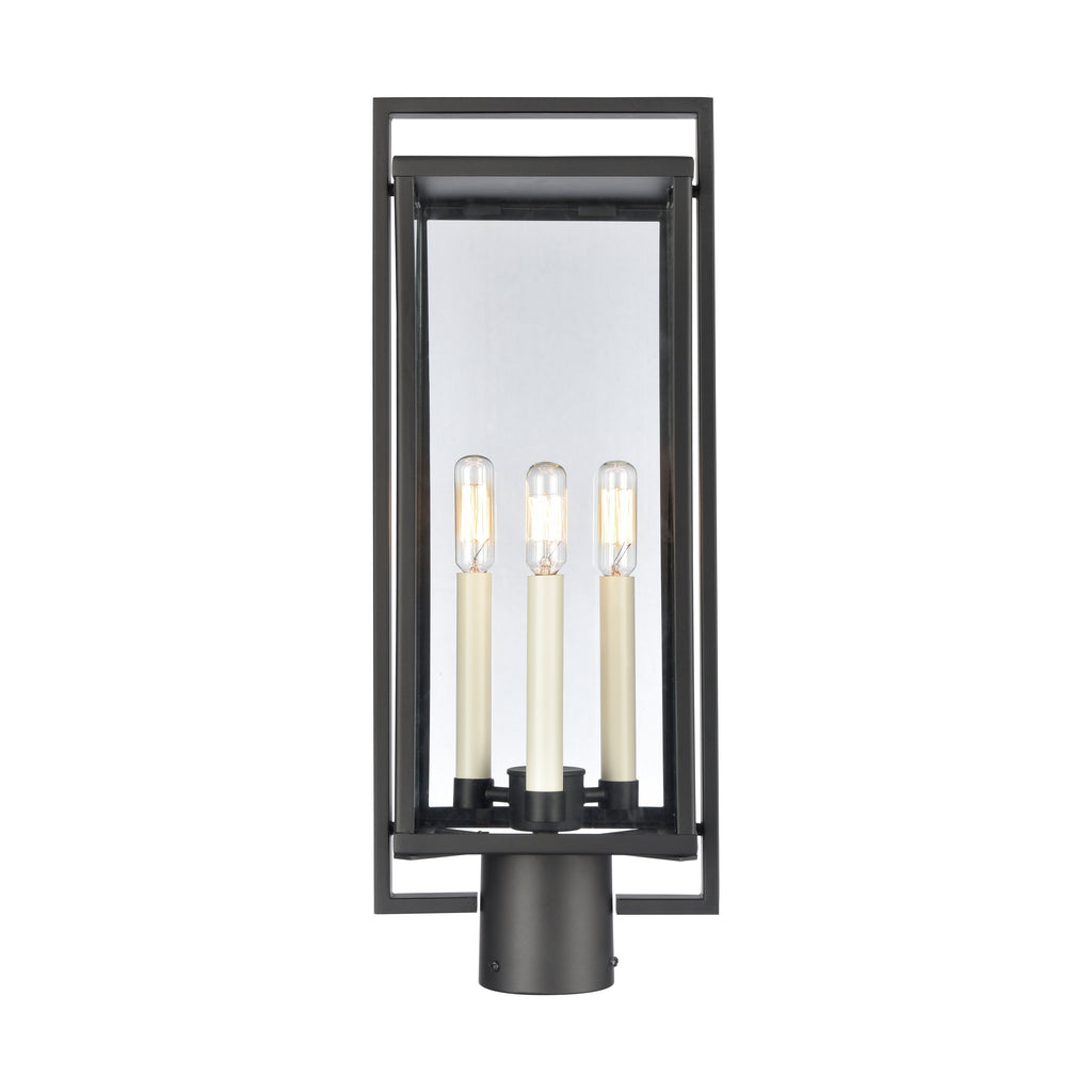 Gladwyn 21.5'' High 3-Light Outdoor Post Light - Matte Black