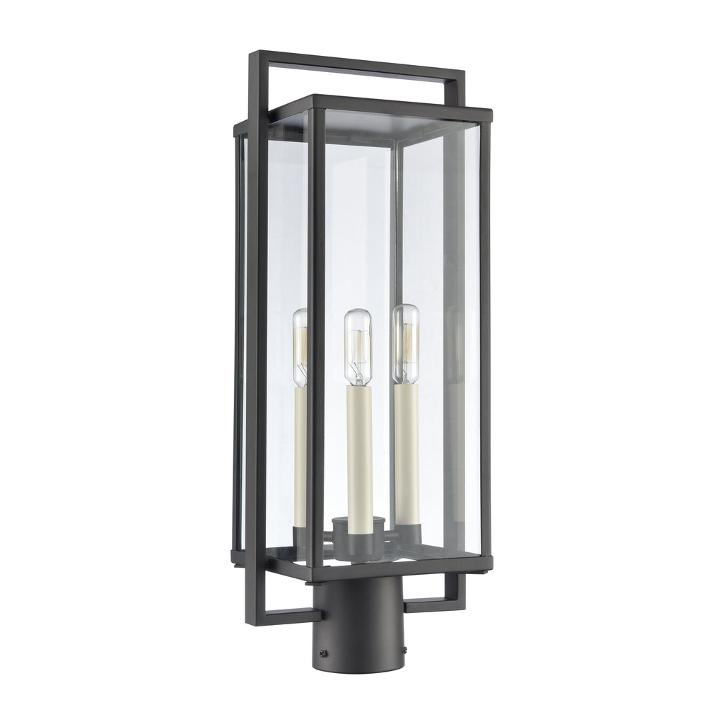 Gladwyn 21.5'' High 3-Light Outdoor Post Light - Matte Black