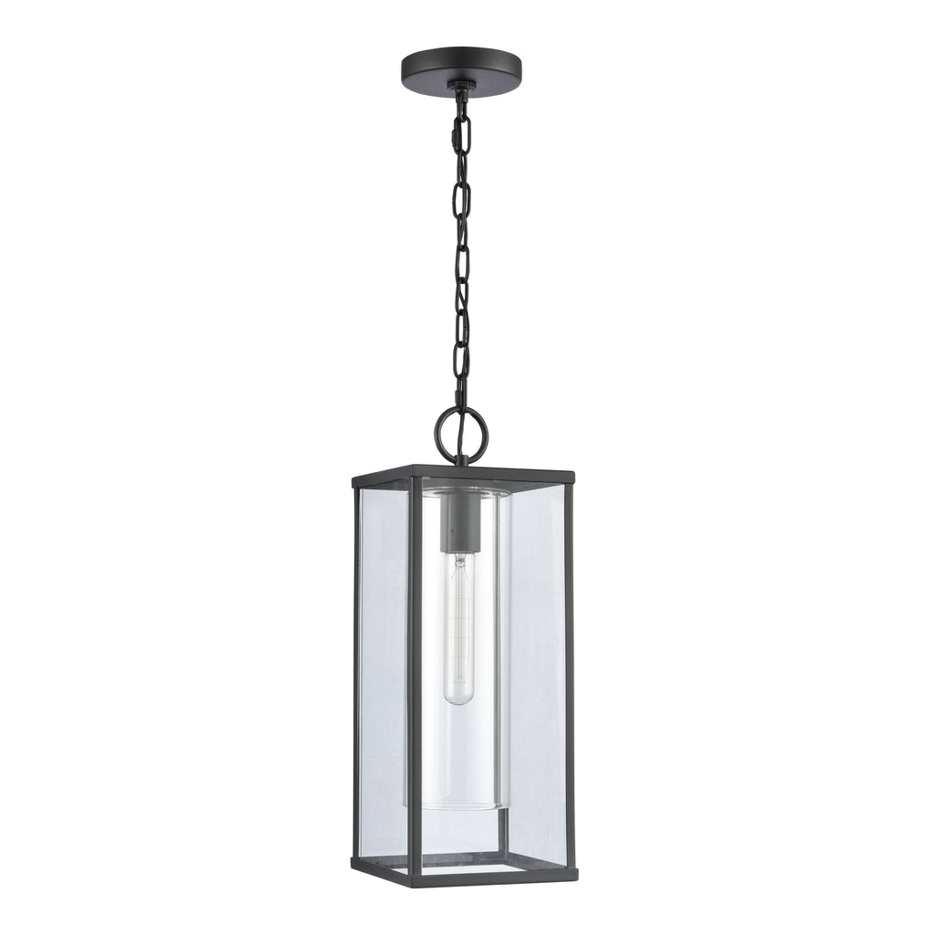 Augusta 19'' High 1-Light Outdoor Hanging Light - Matte Black