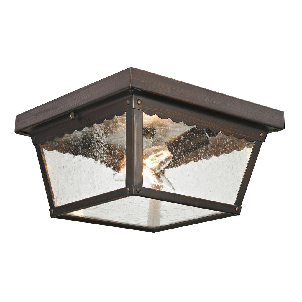 Springfield 2 Light Exterior Flush Mount In Hazelnut Bronze