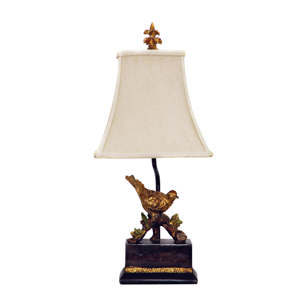 Perching Robin 21'' High 1-Light Table Lamp - Antique Black