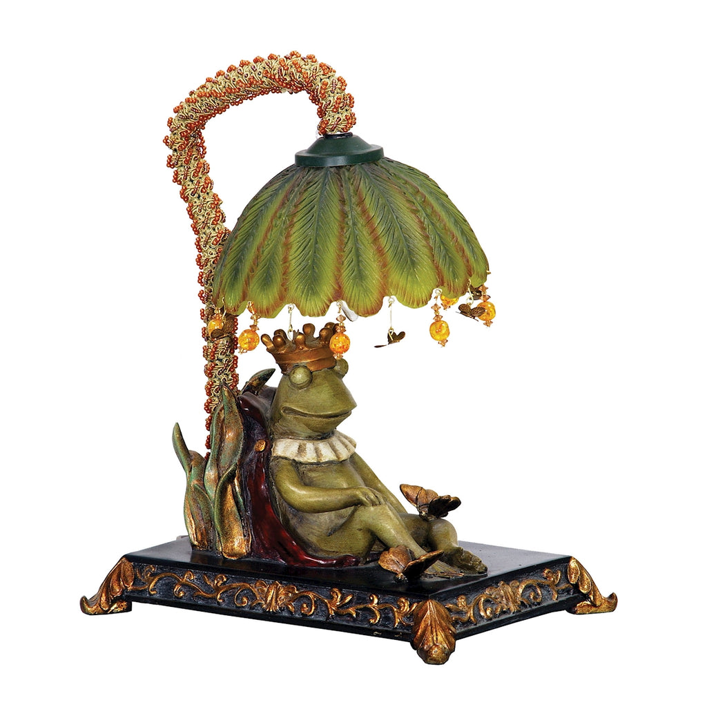 Sleeping King Frog Accent Lamp