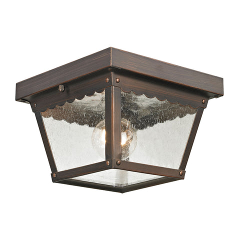 Springfield 2 Light Exterior Flush Mount In Hazelnut Bronze