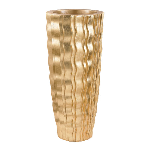 Wave Vase - Small Gold