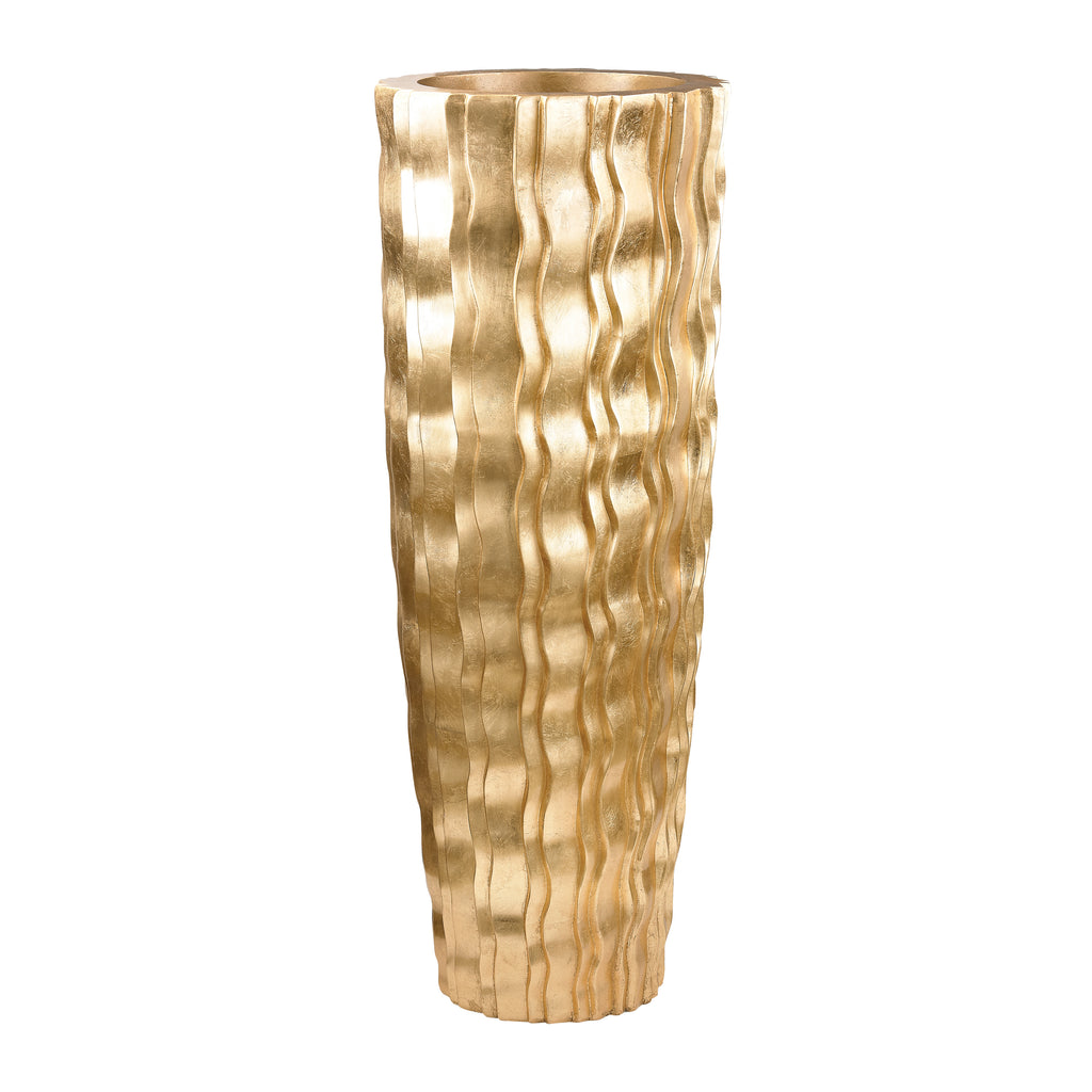 Wave Vase - Large Gold