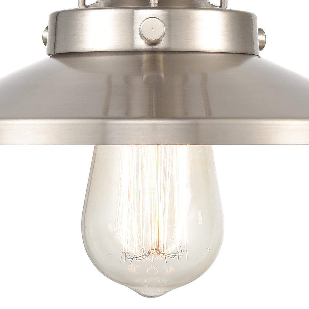 English Pub 8'' High 1-Light Sconce - Satin Nickel