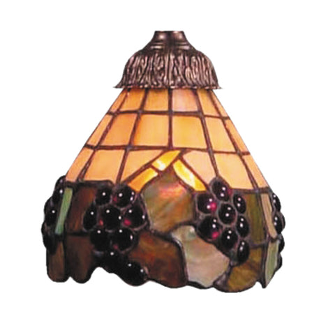 Mix-N-Match Stained Honey Dune Glass Shade With Grape Accents