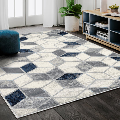 Geometric Cube Neutral Grey