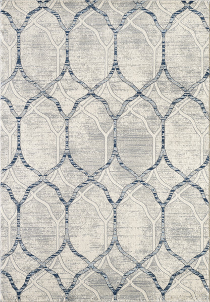 Geometric Trellis Ivory and Grey