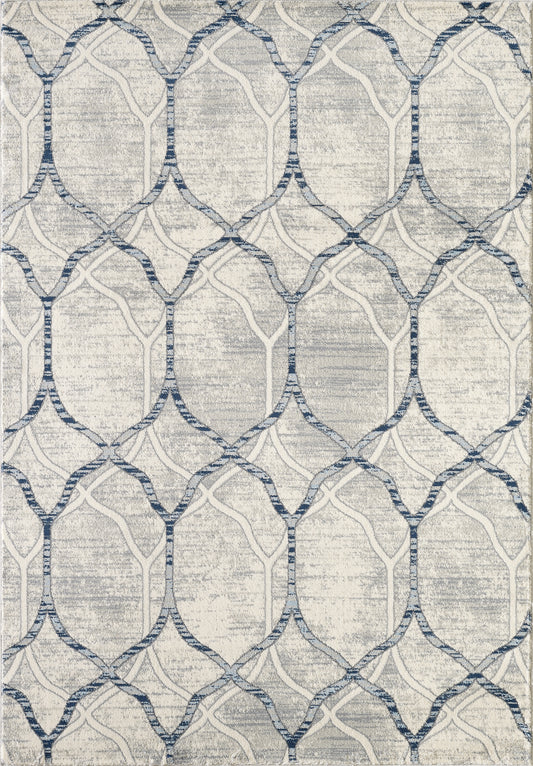 Geometric Trellis Ivory and Grey