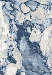 Abstract Liquid Marble Blue