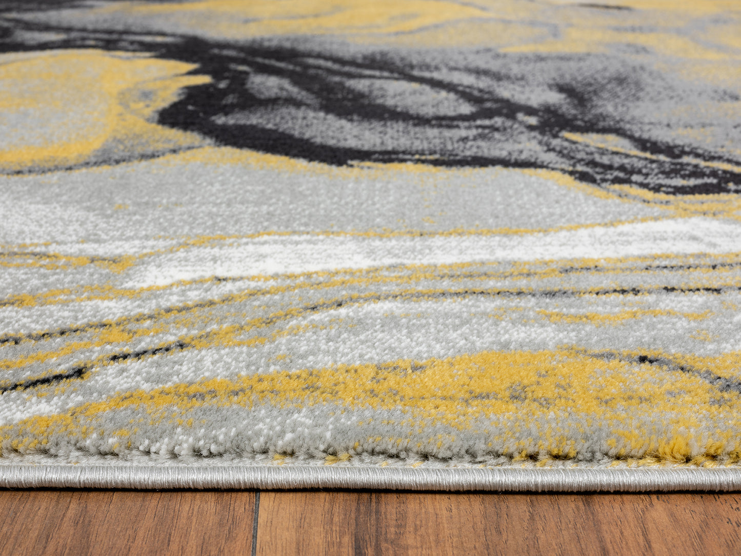 Abstract Liquid Marble Grey Yellow