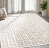 Beige Cream Geometric H Pattern