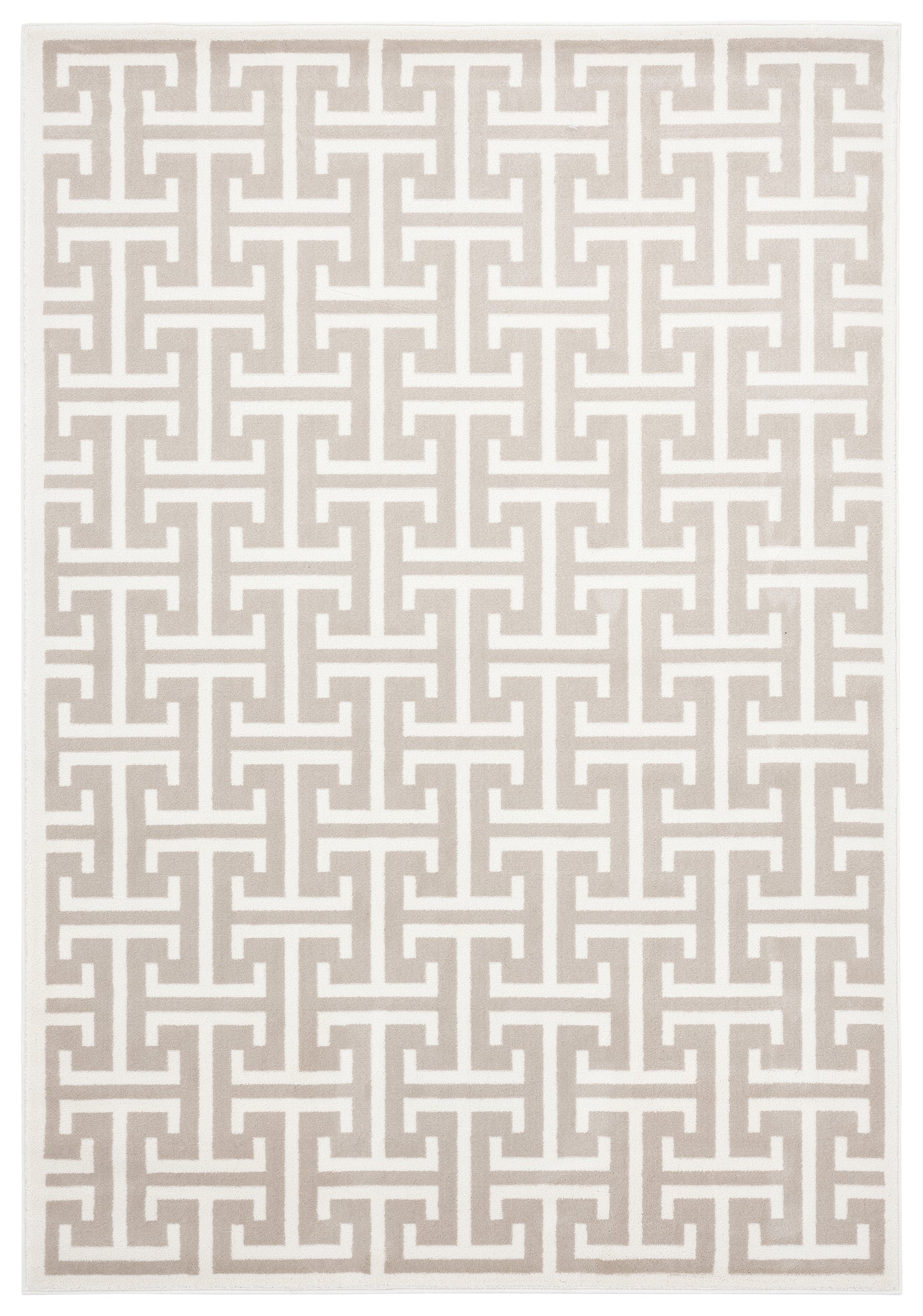 Beige Cream Geometric H Pattern