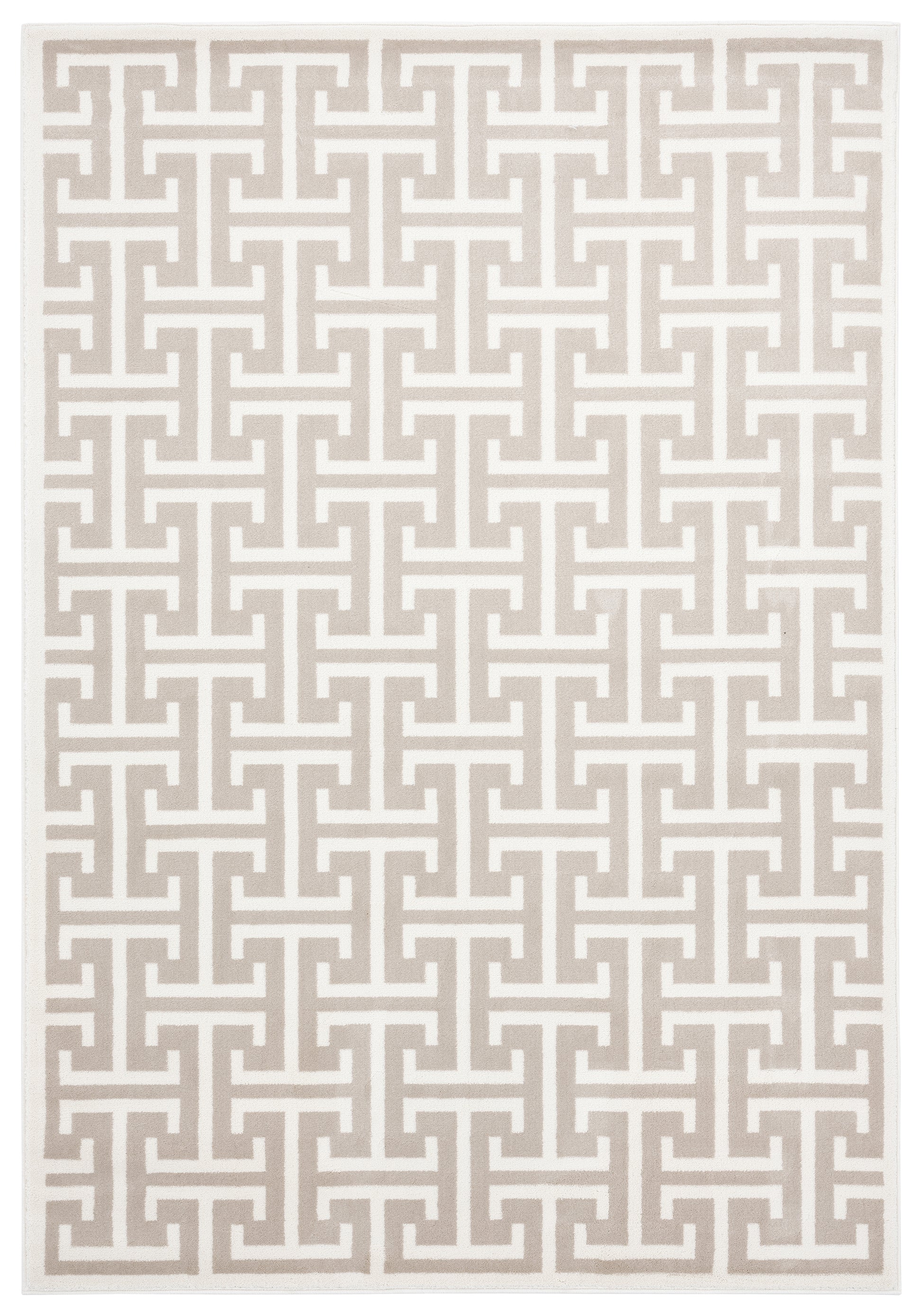 Beige Cream Geometric H Pattern