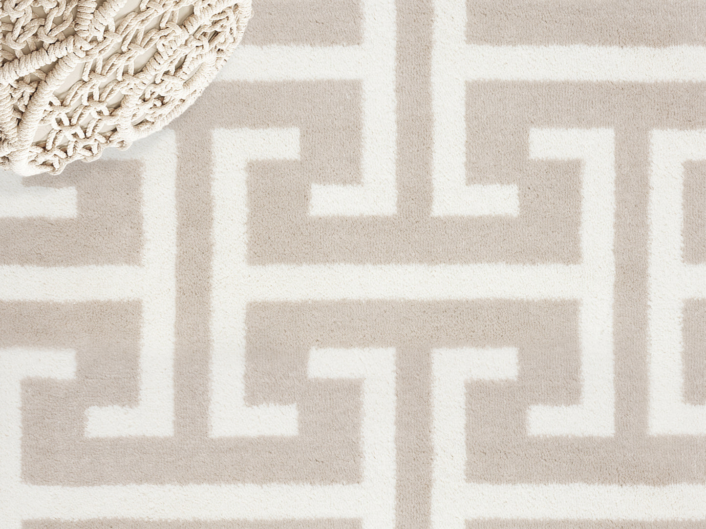 Beige Cream Geometric H Pattern