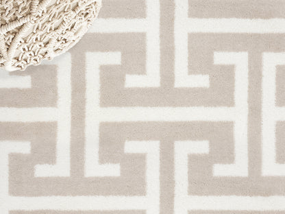 Beige Cream Geometric H Pattern