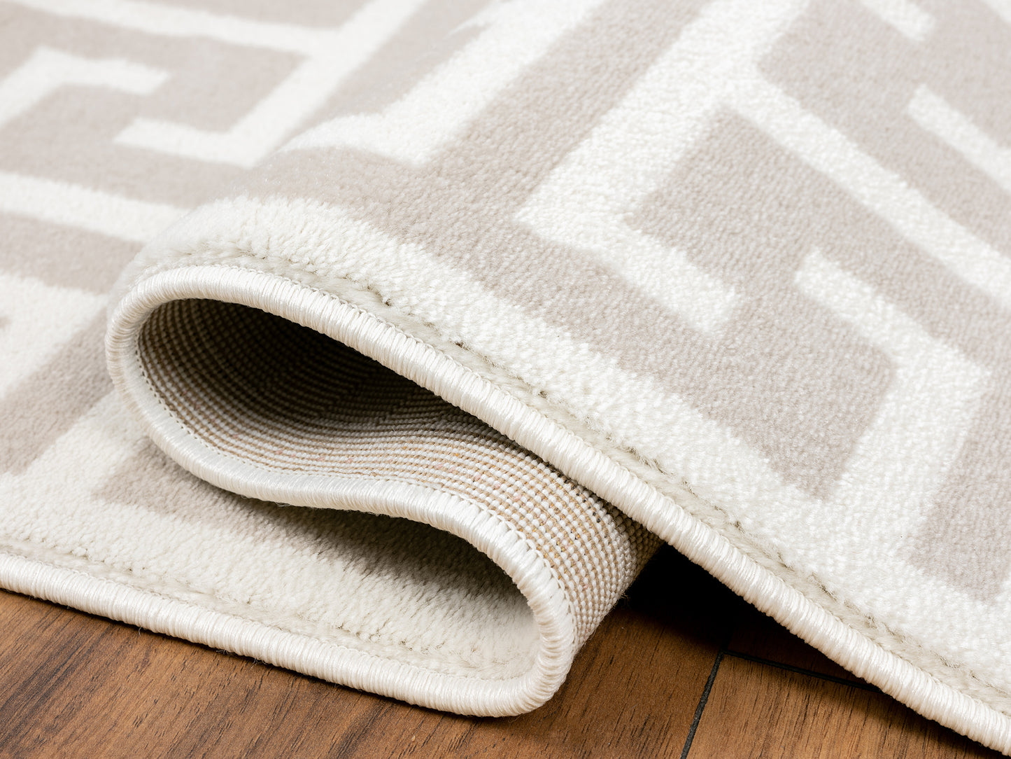 Beige Cream Geometric H Pattern