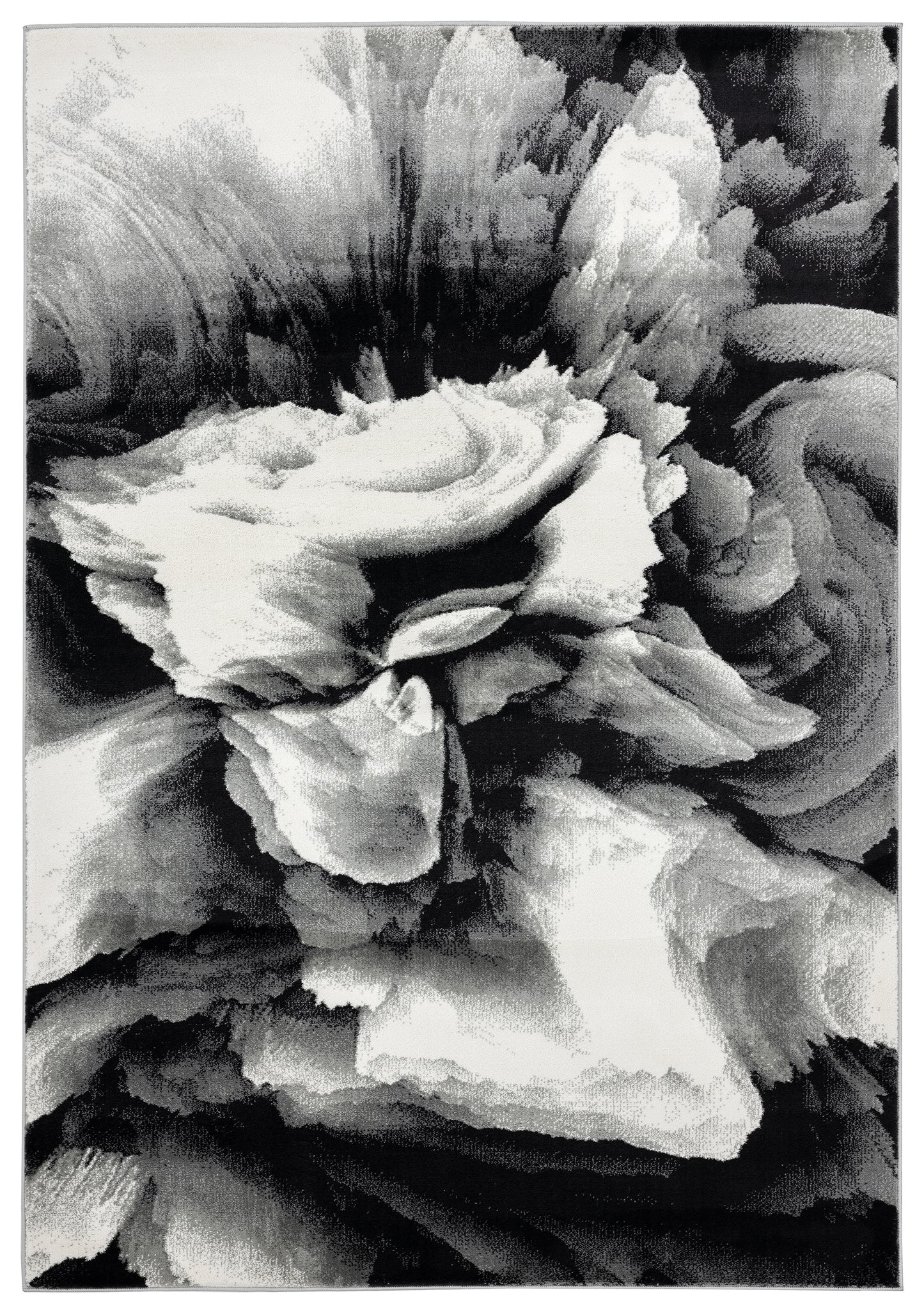 Abtract Grey Dust Storm Rug