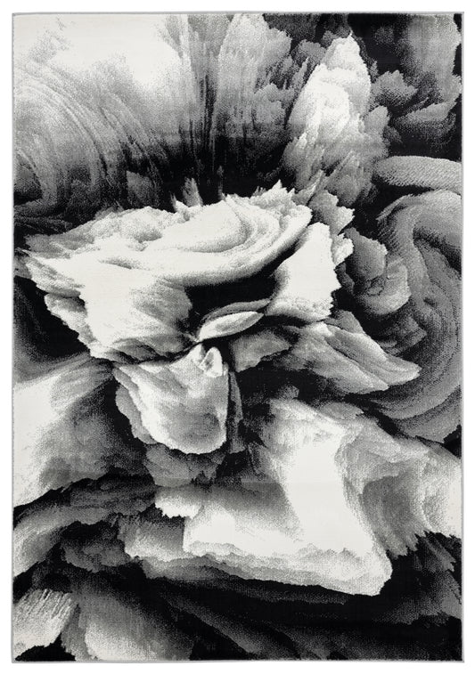 Abtract Grey Dust Storm Rug