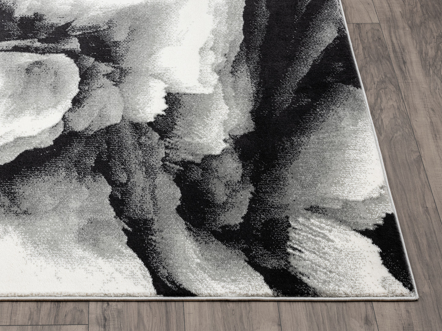 Abtract Grey Dust Storm Rug