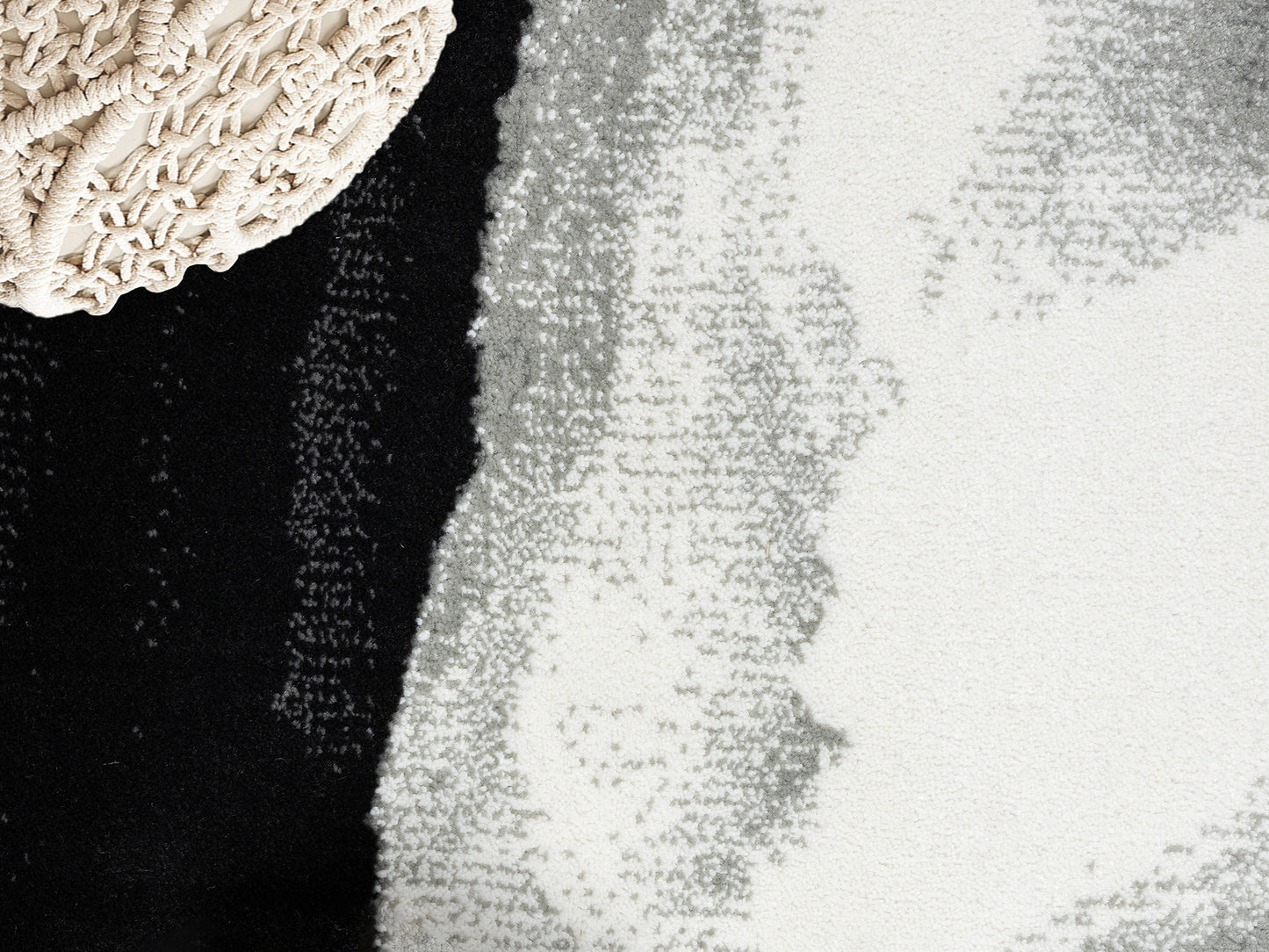 Abtract Grey Dust Storm Rug