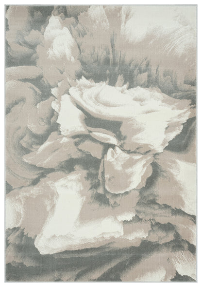 Abtract Beige Dust Storm Rug