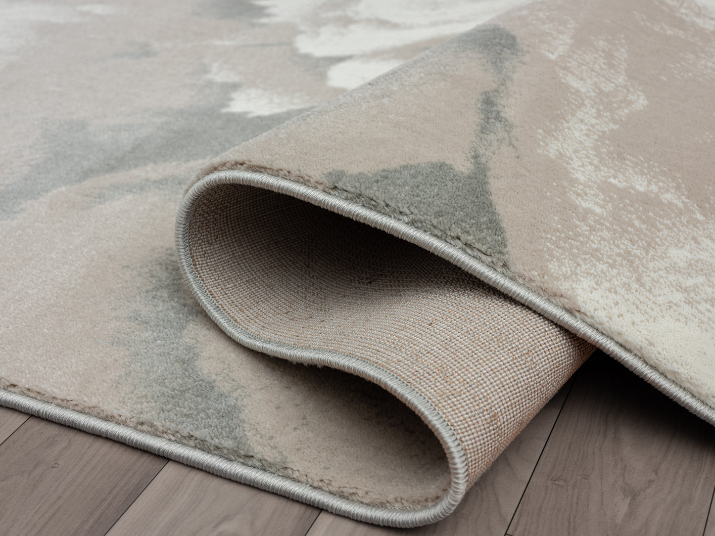 Abtract Beige Dust Storm Rug