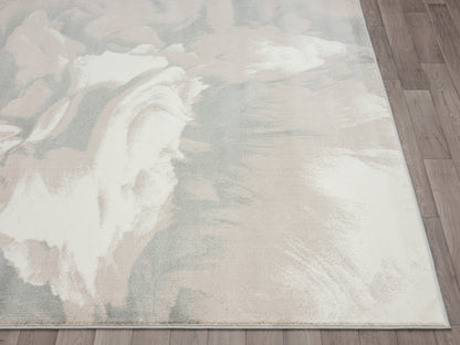 Abtract Beige Dust Storm Rug