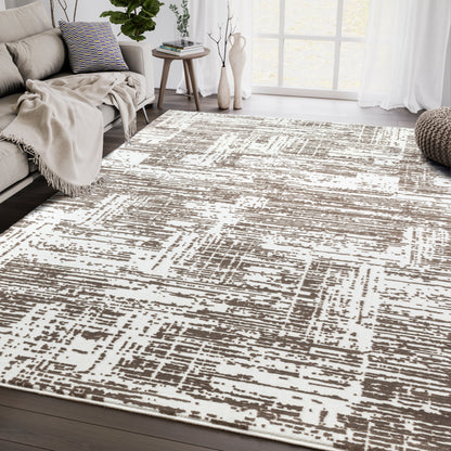 Beige Brown Grid Lattice