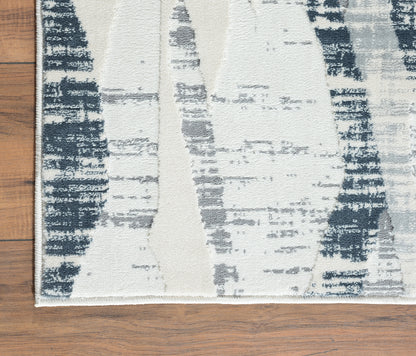 Beige Blue Zig Zag